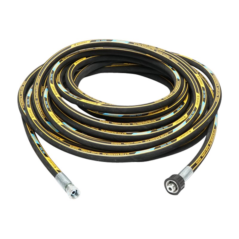 Rola 17m furtun spalatorie DN8 1SN cu mufa 22x1,5mm si armatura 3/8 la capete
